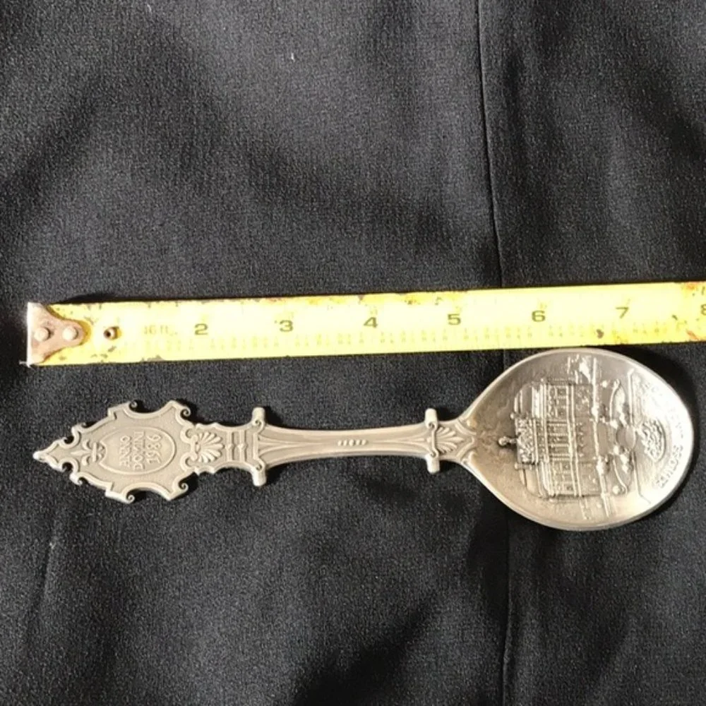 Vintage 1986 German Schloss Linderhof annual tin Zinn spoon collector limited